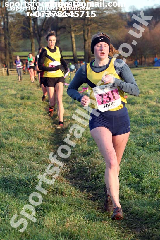 Senior womens cross country, 2019 North Eastern Cross Country Champs., Alnwick, Northumberland.  Photo: David T. Hewitson/Sports for All Pics